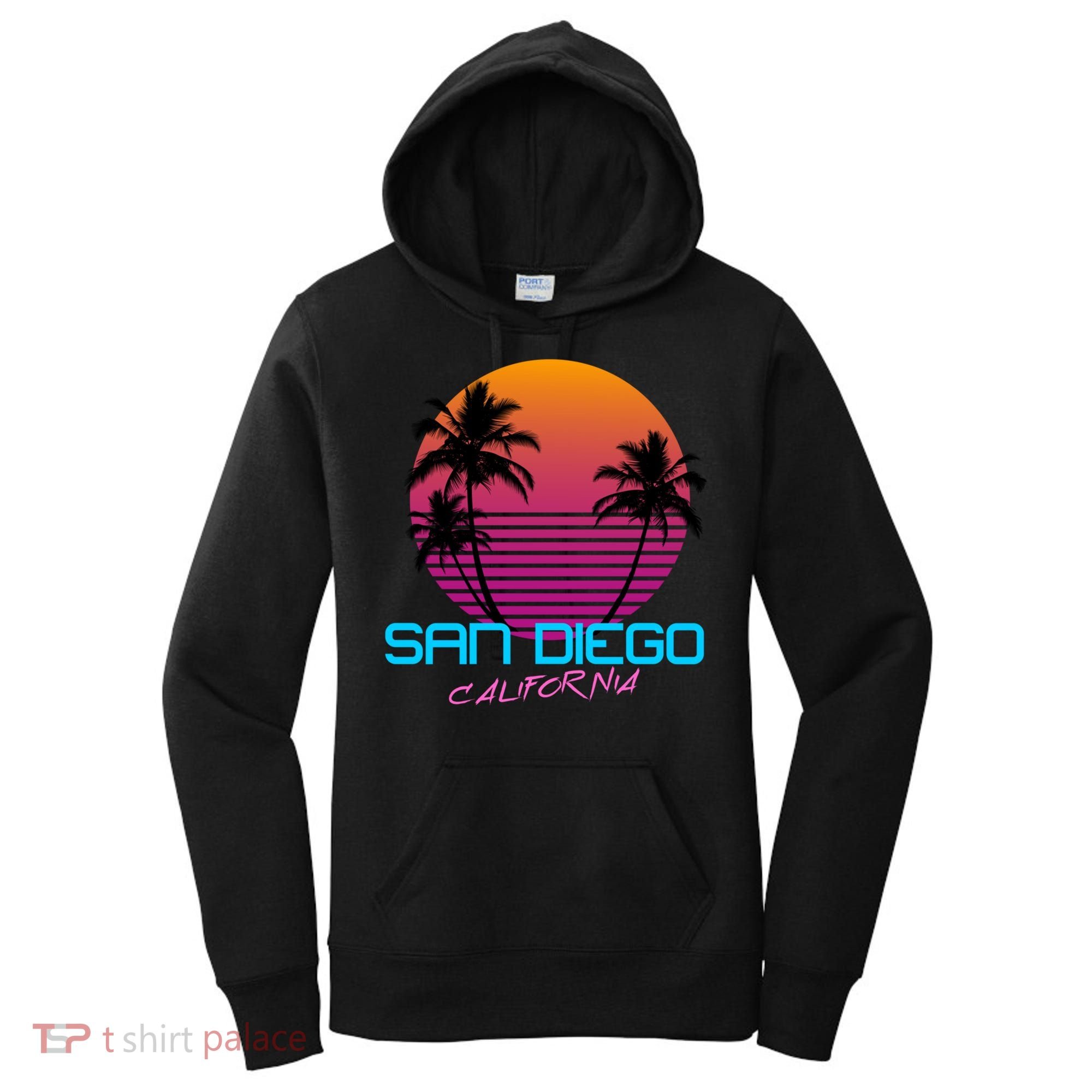 San Diego California Retro 80s Funny Gift Women's Hoodie