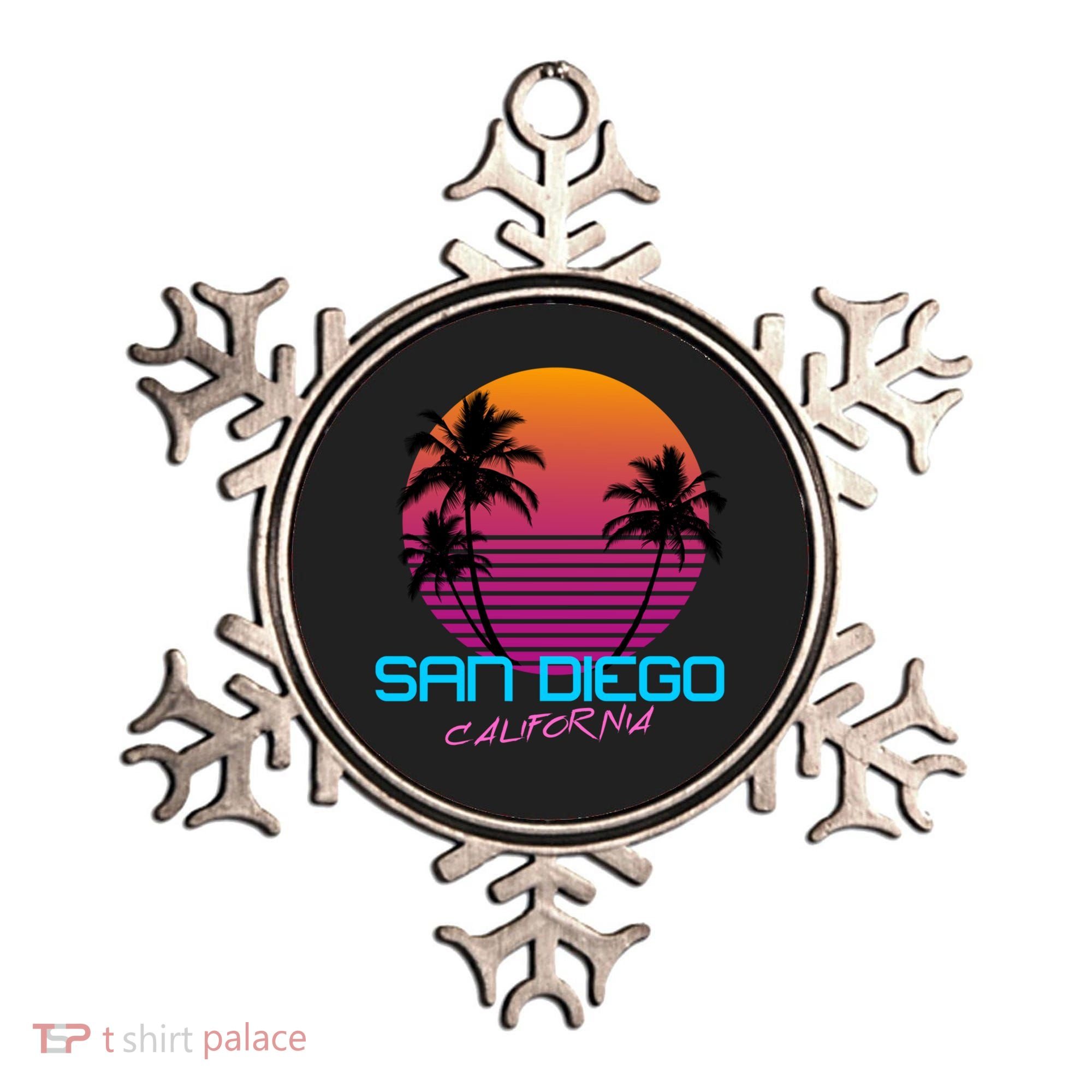 San Diego California Retro 80s Funny Gift Ornament