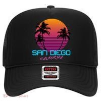 San Diego California Retro 80s Funny Gift Hat thumb 0