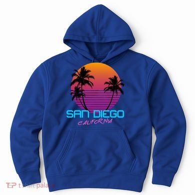 San Diego California Retro 80s Funny Gift Hoodie