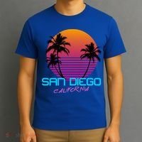 San Diego California Retro 80s Funny Gift T-Shirt thumb 3