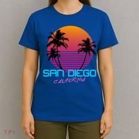 San Diego California Retro 80s Funny Gift T-Shirt thumb 4
