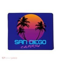 San Diego California Retro 80s Funny Gift Mousepad thumb 0