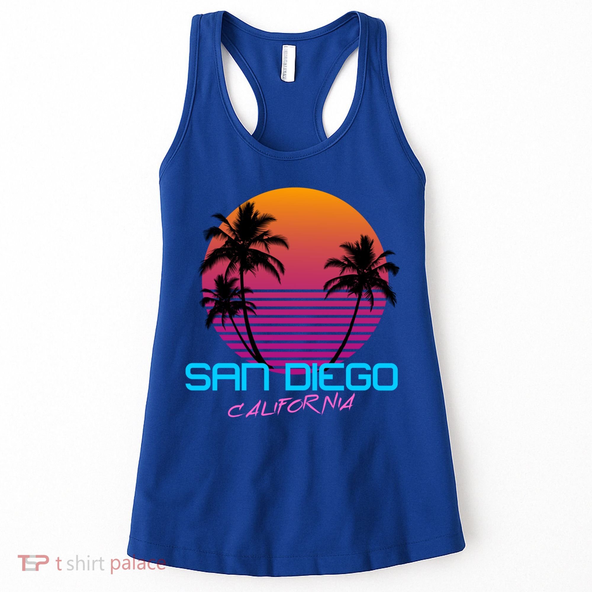 San Diego California Retro 80s Funny Gift Women's Tank Top
