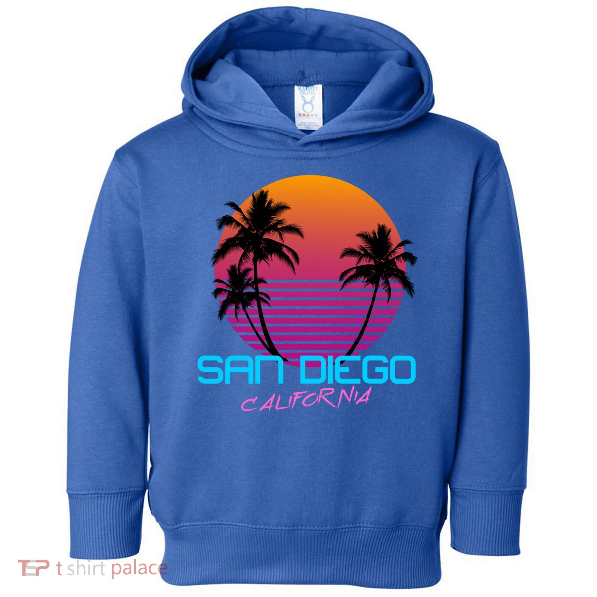 San Diego California Retro 80s Funny Gift Toddler Hoodie