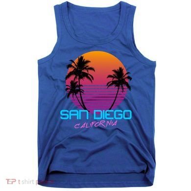 San Diego California Retro 80s Funny Gift Tank Top