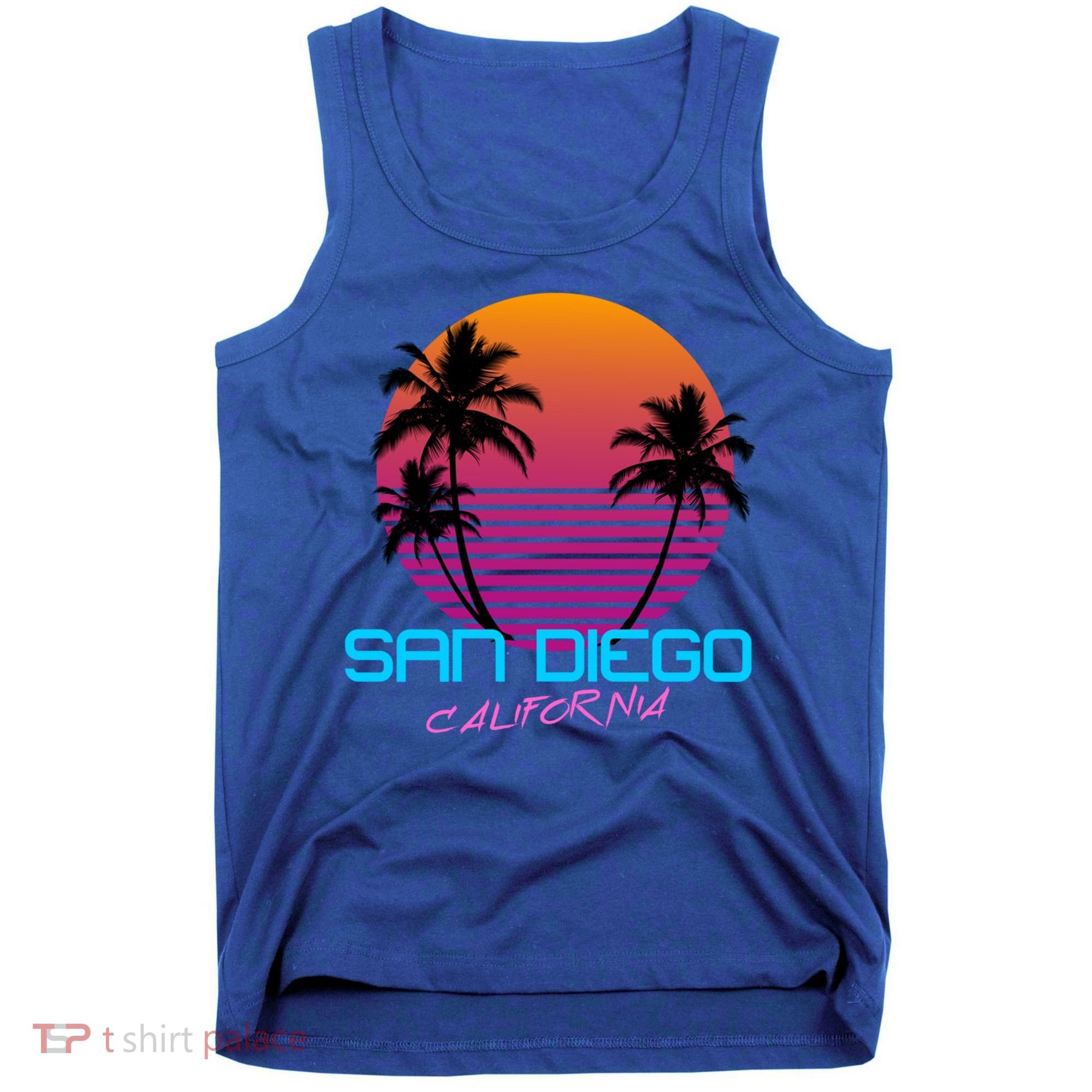 San Diego California Retro 80s Funny Gift Tank Top