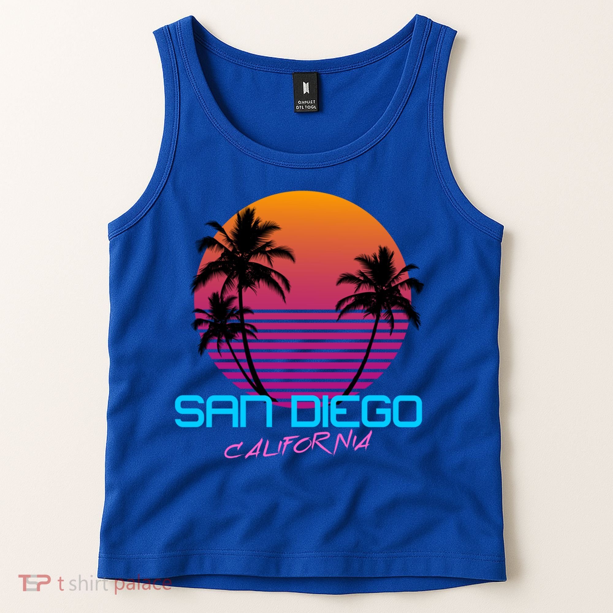 San Diego California Retro 80s Funny Gift Tank Top