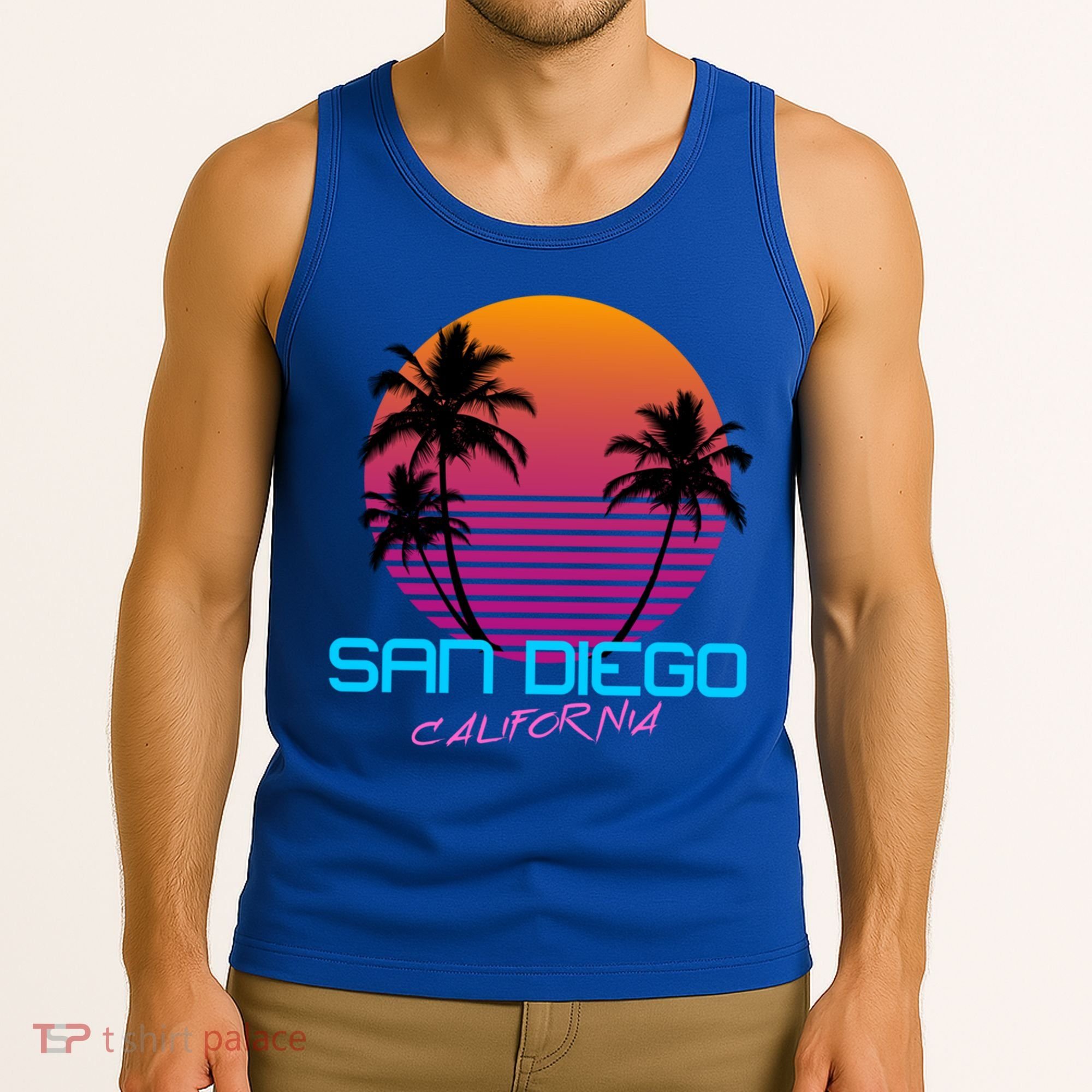 San Diego California Retro 80s Funny Gift Tank Top