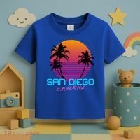 San Diego California Retro 80s Funny Gift Toddler T-Shirt thumb 3