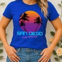 San Diego California Retro 80s Funny Gift Women's T-Shirt thumb 2