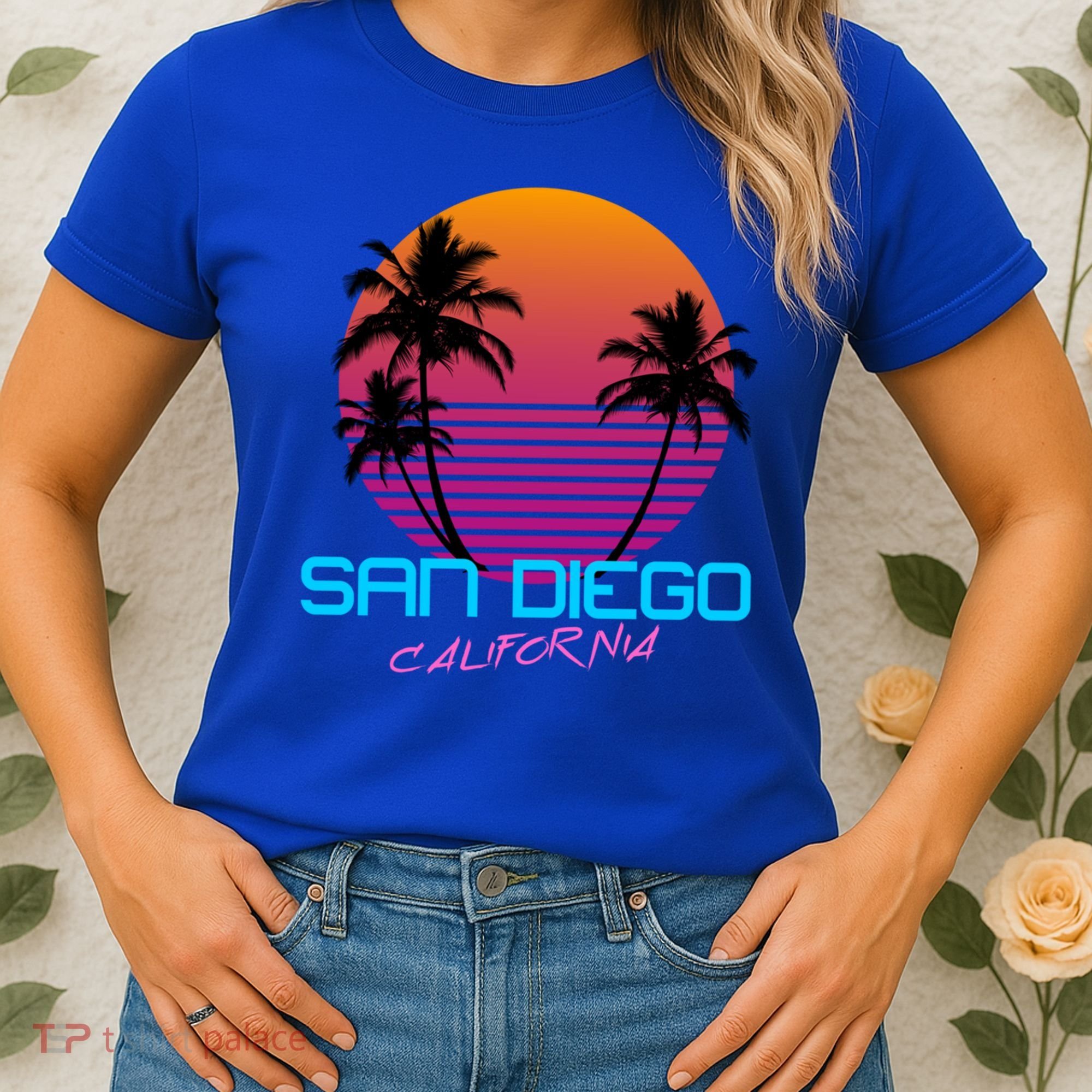 San Diego California Retro 80s Funny Gift Women's T-Shirt