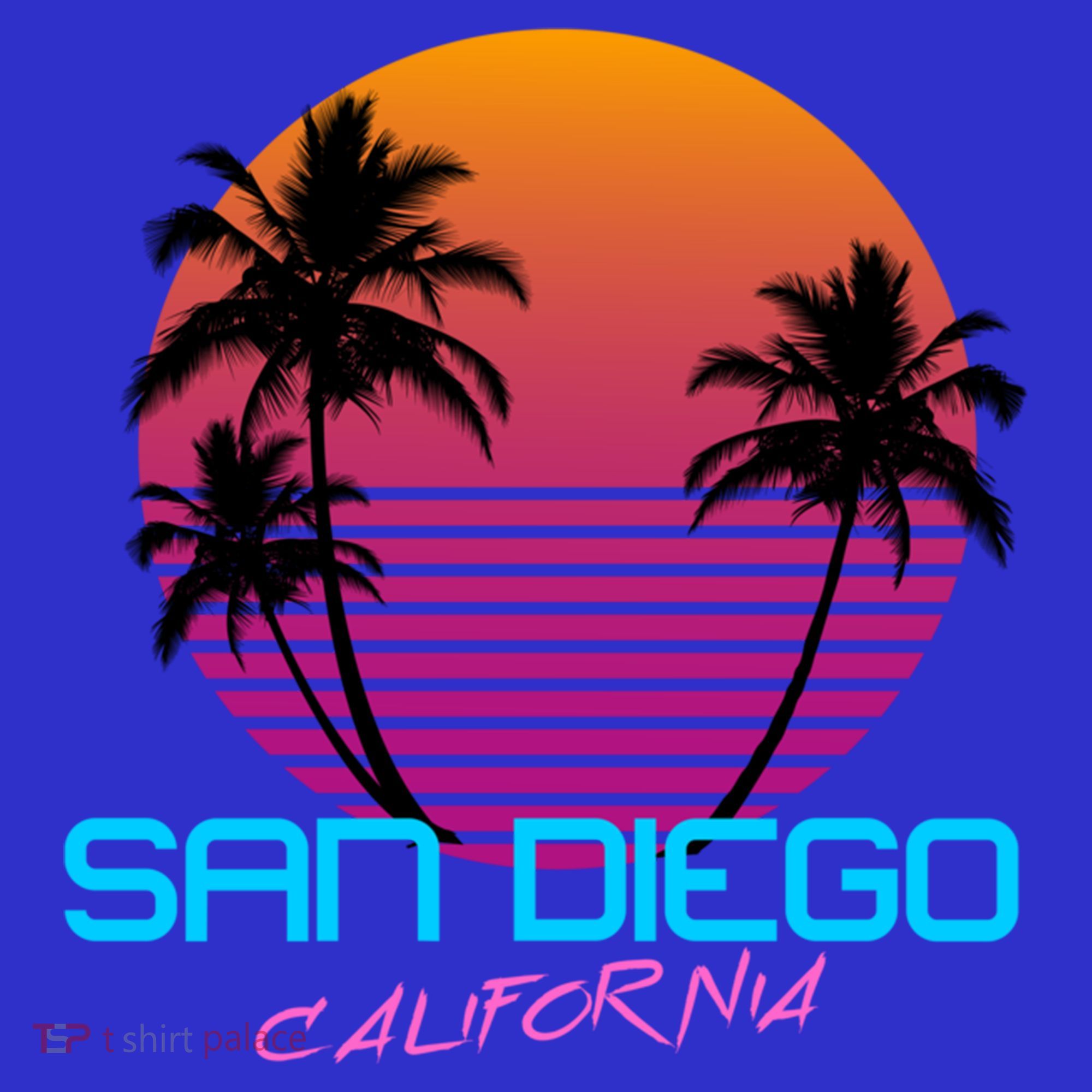 San Diego California Retro 80s Funny Gift Women's T-Shirt