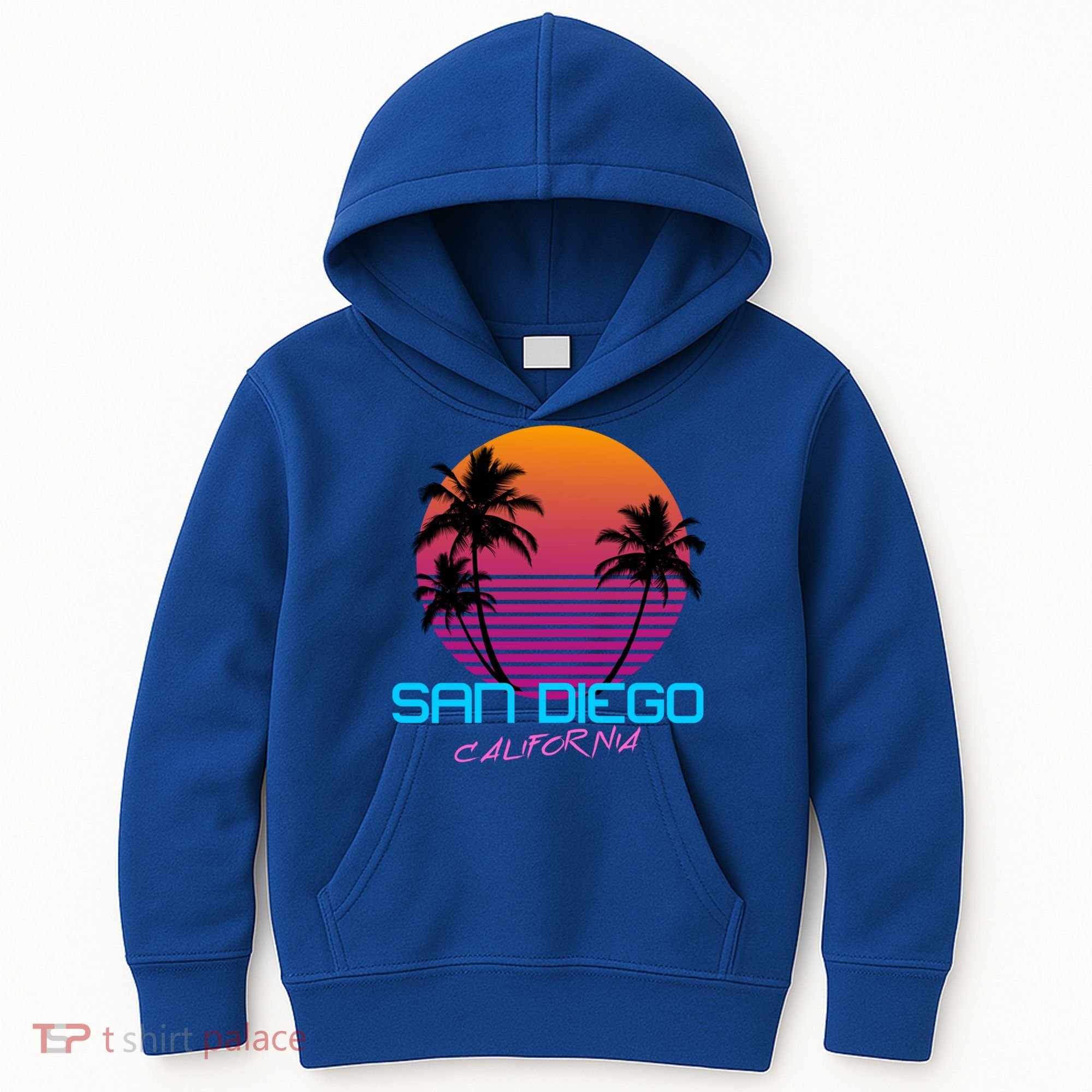 San Diego California Retro 80s Funny Gift Kids Hoodie