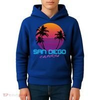 San Diego California Retro 80s Funny Gift Kids Hoodie thumb 4