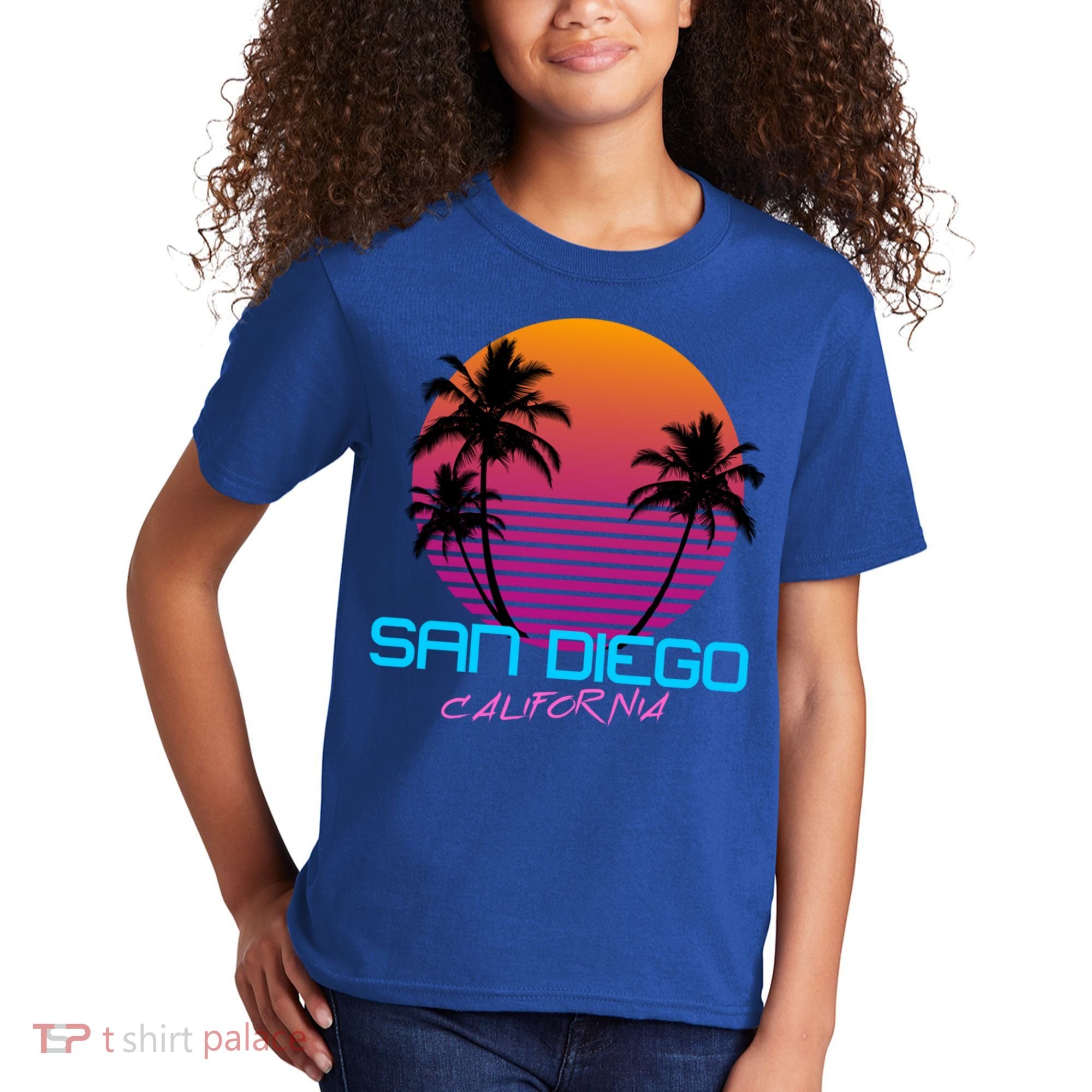 San Diego California Retro 80s Funny Gift Kids T-Shirt