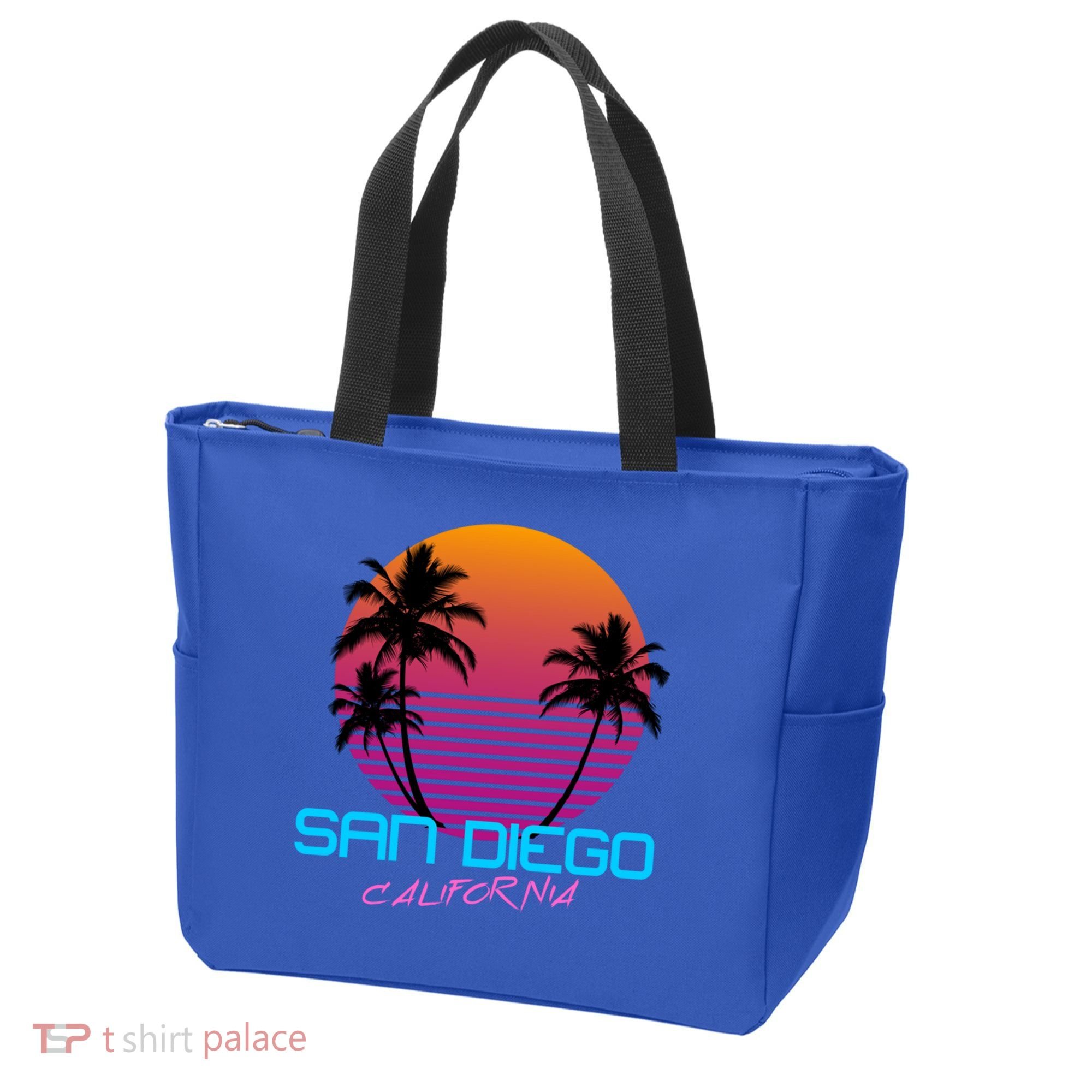 San Diego California Retro 80s Funny Gift Tote Bag