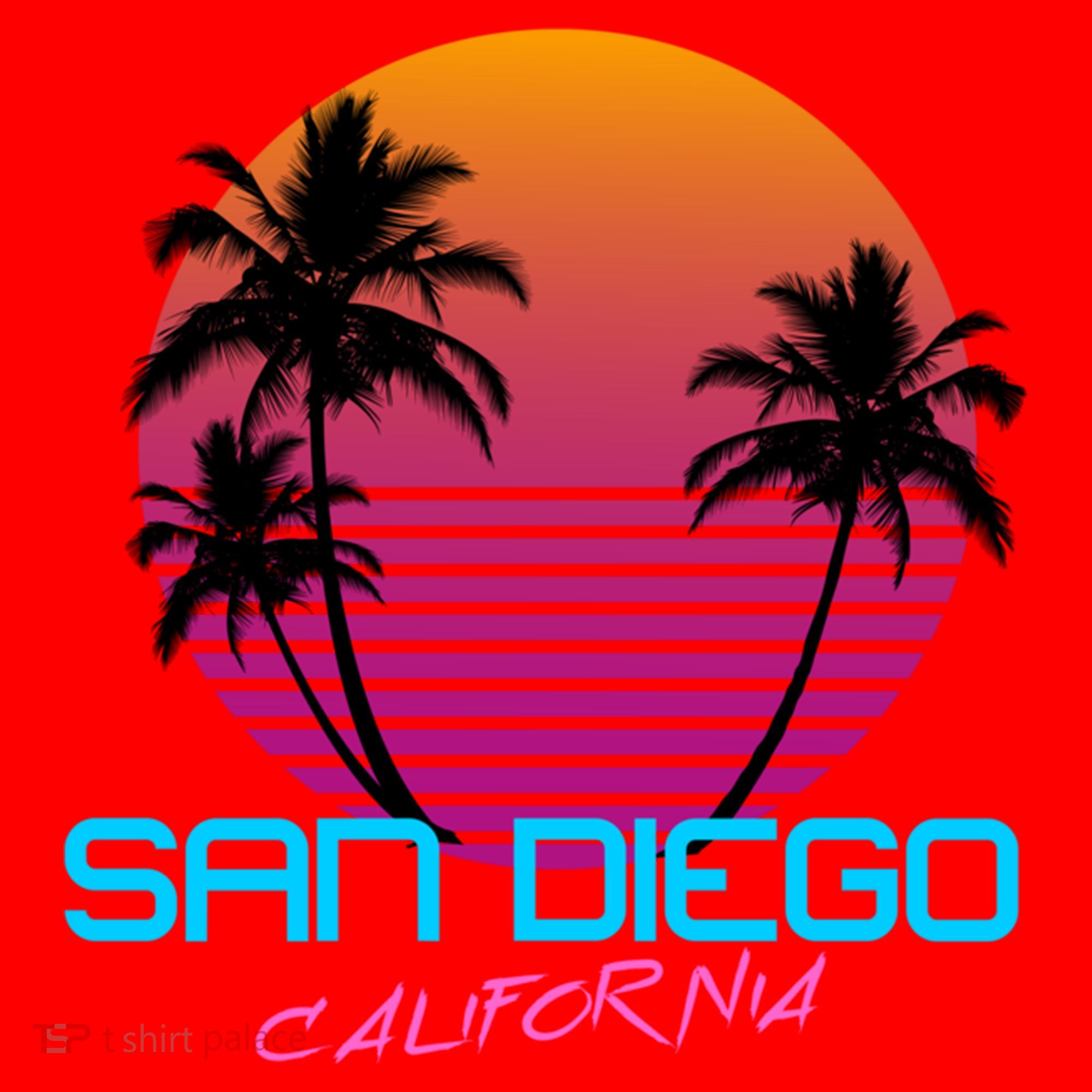 San Diego California Retro 80s Funny Gift Santa Hat
