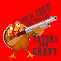 Shut Da Cluck Up Pass The Taters And Gravy Thanksgiving Gift Cute Gift Santa Hat thumb 1