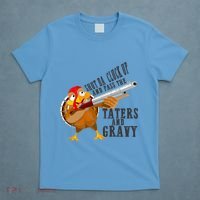 Shut Da Cluck Up Pass The Taters And Gravy Thanksgiving Gift Cute Gift T-Shirt thumb 4