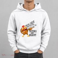 Shut Da Cluck Up Pass The Taters And Gravy Thanksgiving Gift Cute Gift Hoodie thumb 0