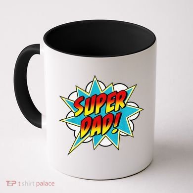 Super Dad Comic Book Superhero Fathers Day Coffee Mug