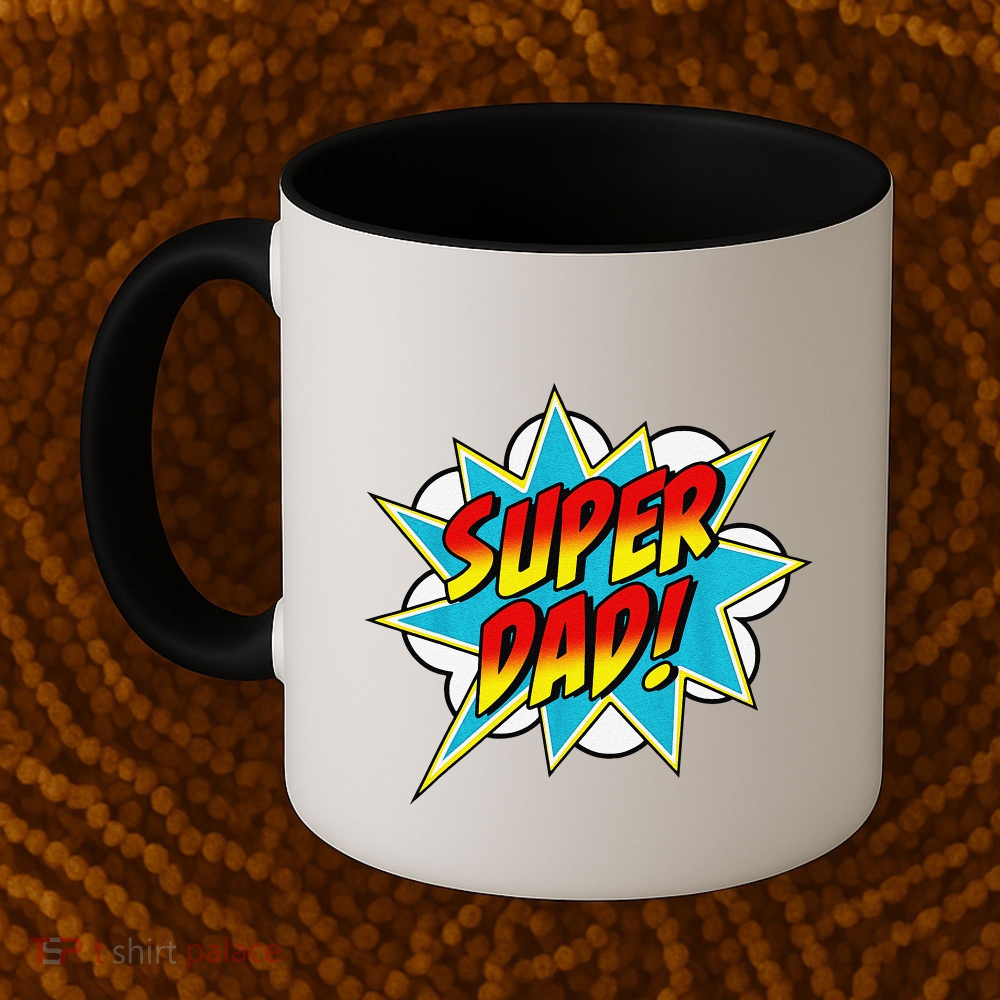 Super Dad Comic Book Superhero Fathers Day Coffee Mug