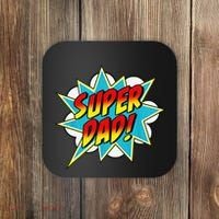 Super Dad Comic Book Superhero Fathers Day Coaster thumb 0