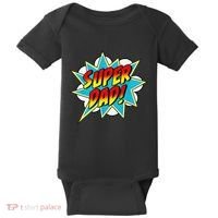 Super Dad Comic Book Superhero Fathers Day Baby Bodysuit thumb 0