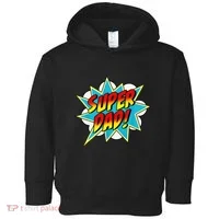 Super Dad Comic Book Superhero Fathers Day Toddler Hoodie thumb 0