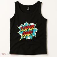 Super Dad Comic Book Superhero Fathers Day Tank Top thumb 2