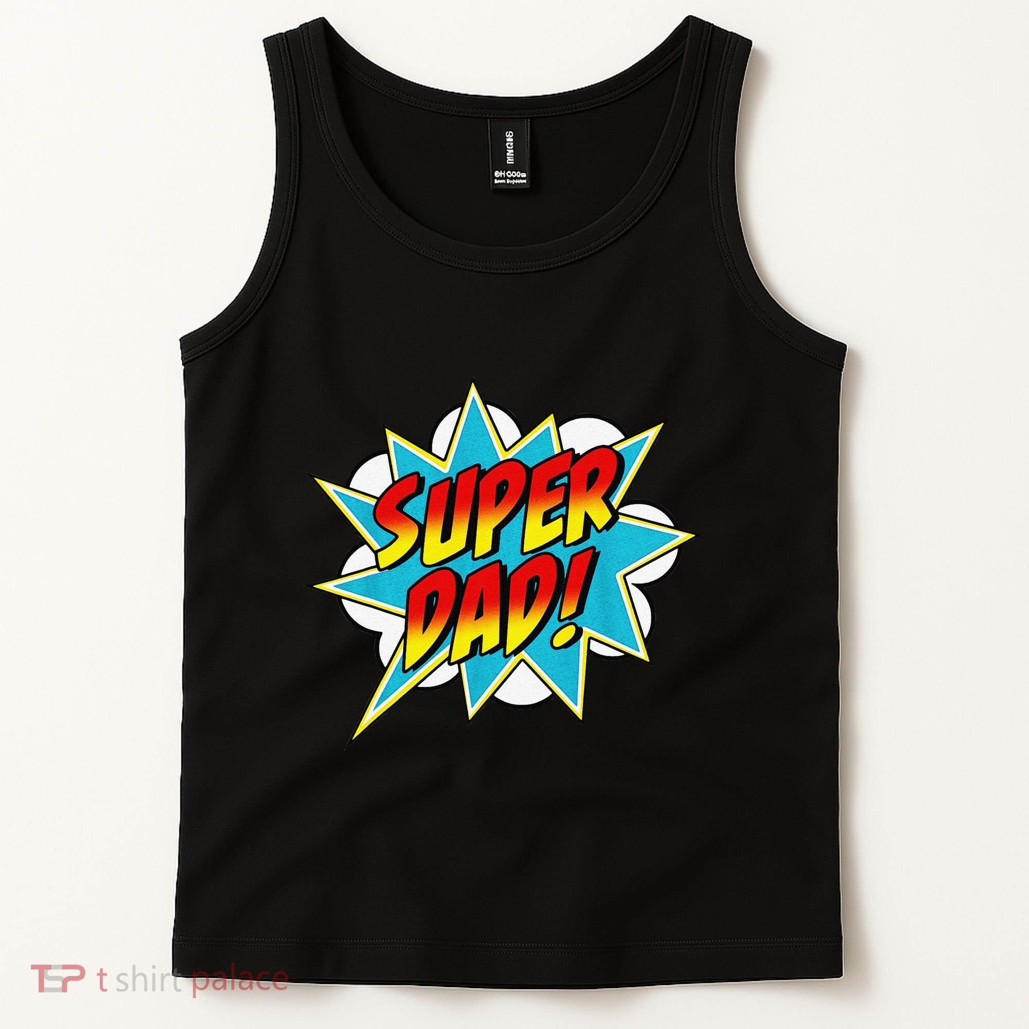 Super Dad Comic Book Superhero Fathers Day Tank Top