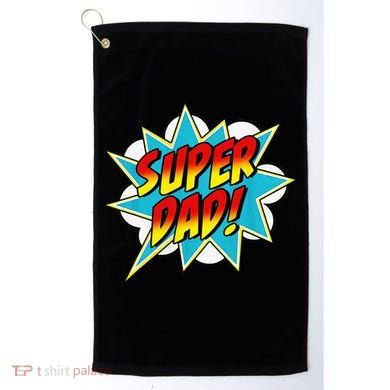 Super Dad Comic Book Superhero Fathers Day Golf Towel