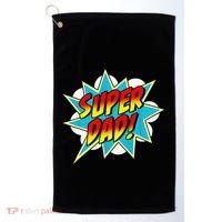 Super Dad Comic Book Superhero Fathers Day Golf Towel thumb 0