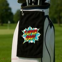 Super Dad Comic Book Superhero Fathers Day Golf Towel thumb 2