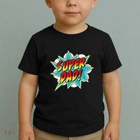 Super Dad Comic Book Superhero Fathers Day Toddler T-Shirt thumb 2