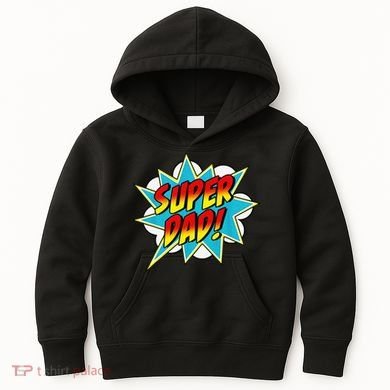 Super Dad Comic Book Superhero Fathers Day Kids Hoodie