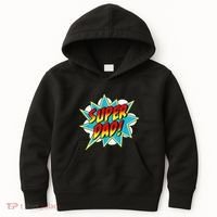 Super Dad Comic Book Superhero Fathers Day Kids Hoodie thumb 0