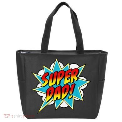 Super Dad Comic Book Superhero Fathers Day Bag