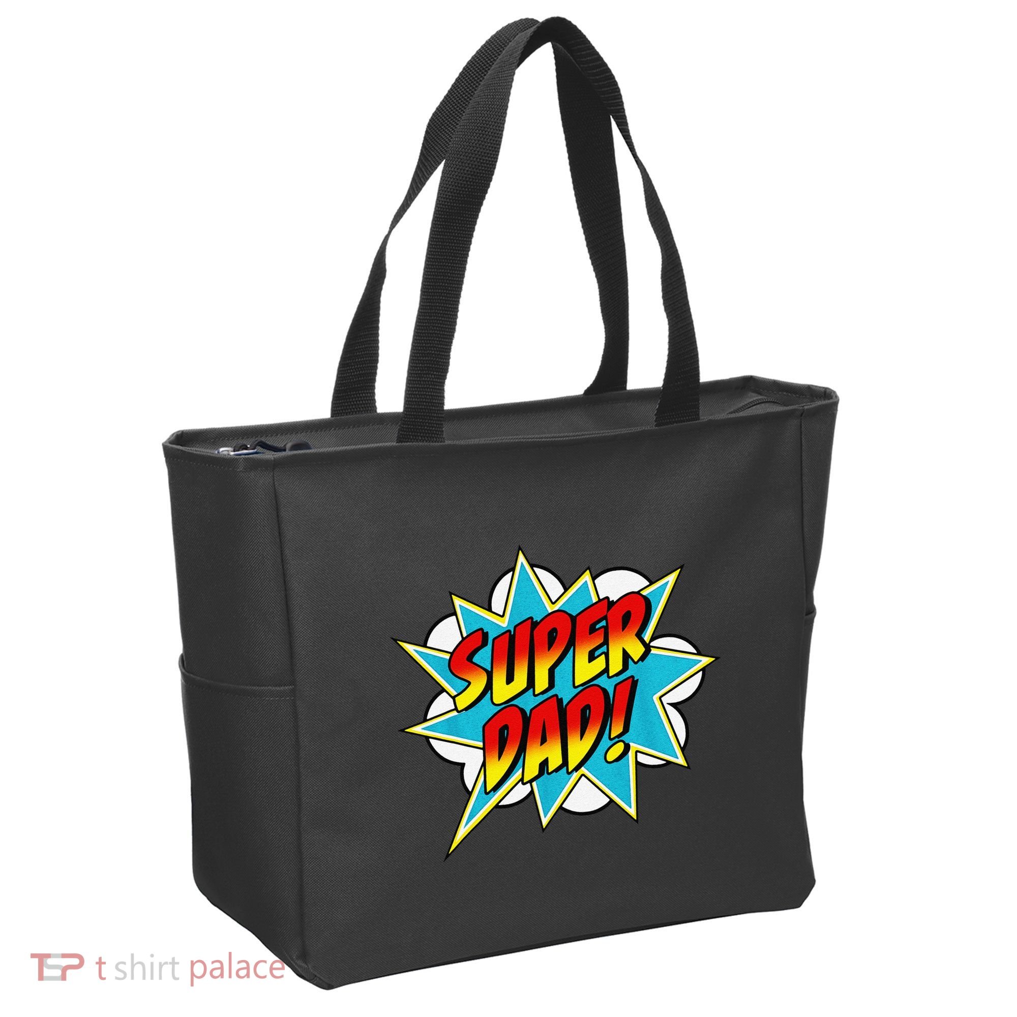 Super Dad Comic Book Superhero Fathers Day Tote Bag