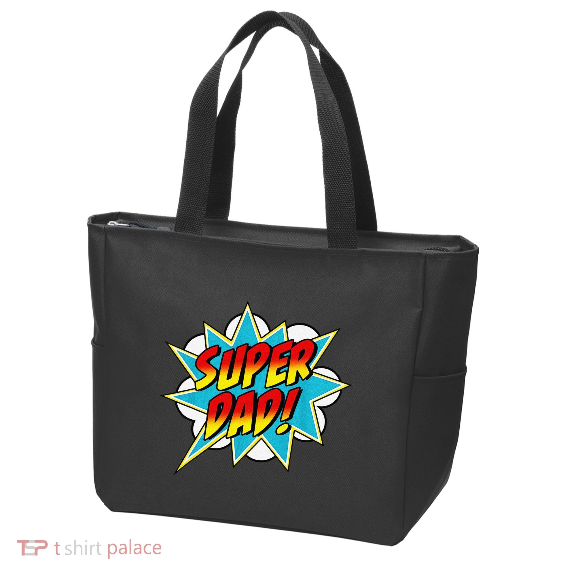 Super Dad Comic Book Superhero Fathers Day Tote Bag