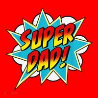 Super Dad Comic Book Superhero Fathers Day Santa Hat thumb 1