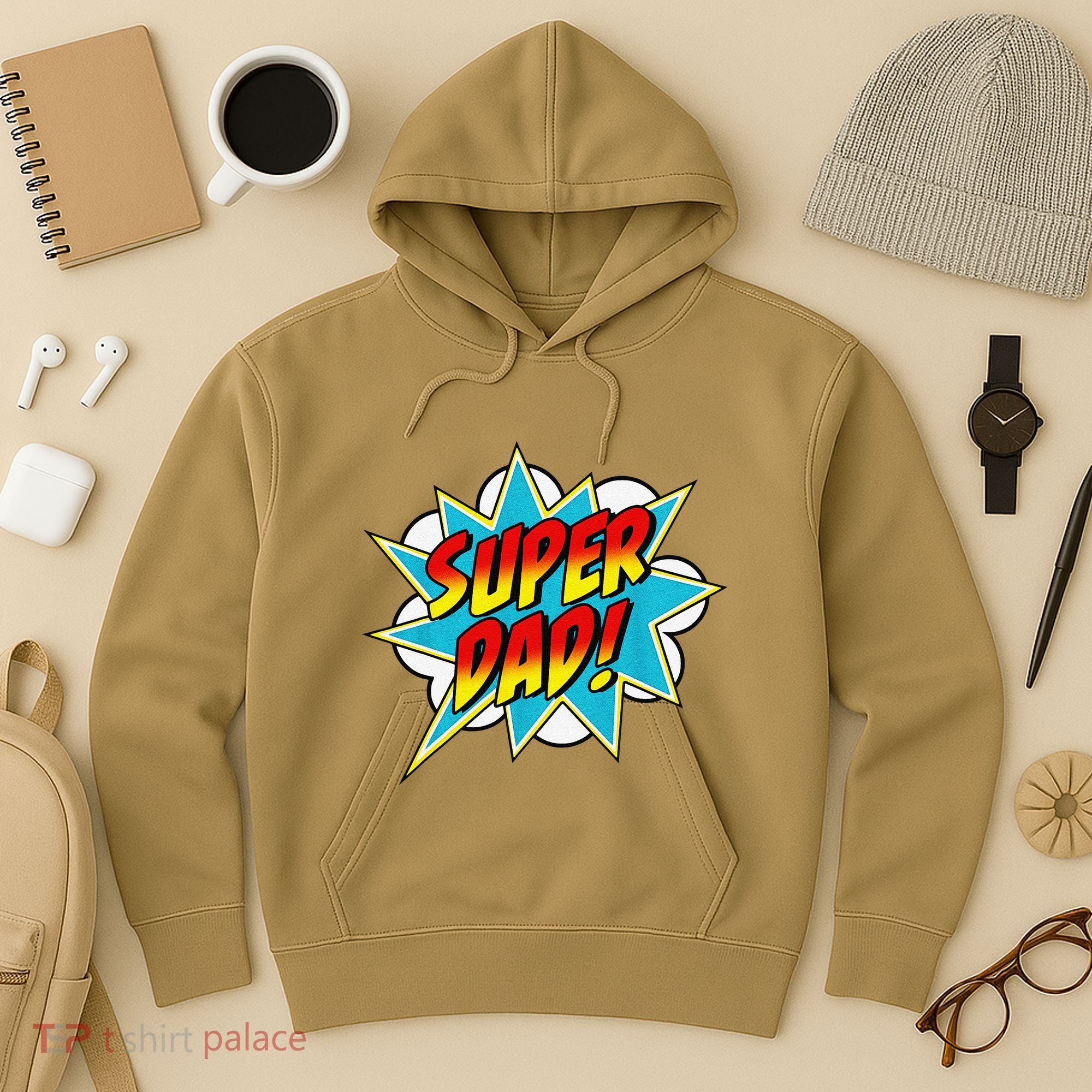 Super Dad Comic Book Superhero Fathers Day Hoodie