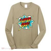 Super Dad Comic Book Superhero Fathers Day Long Sleeve Shirt thumb 0