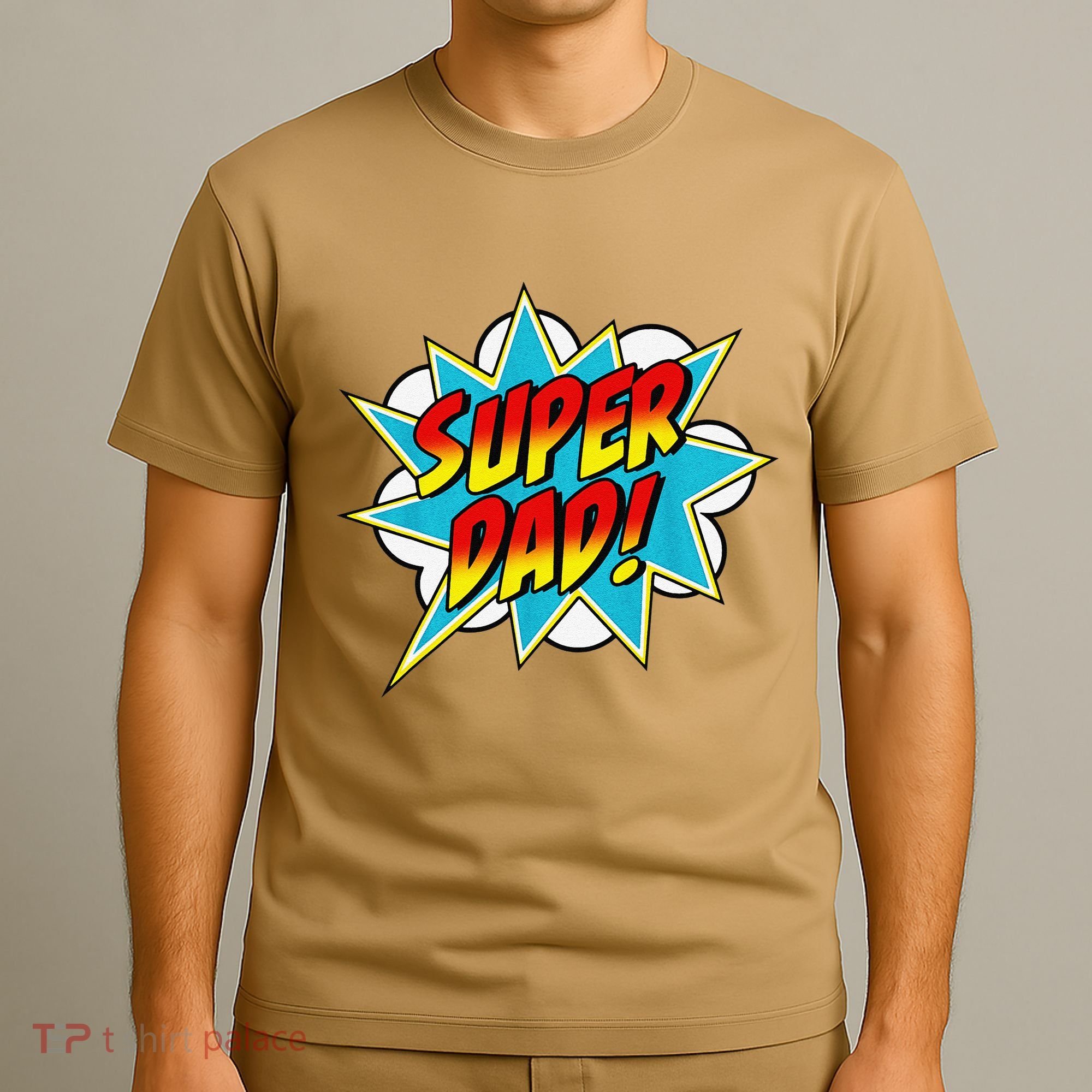 Super Dad Comic Book Superhero Fathers Day T-Shirt