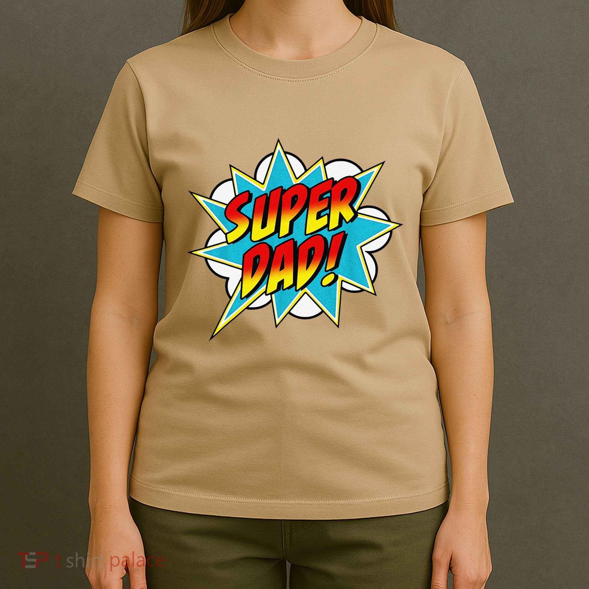 Super Dad Comic Book Superhero Fathers Day T-Shirt