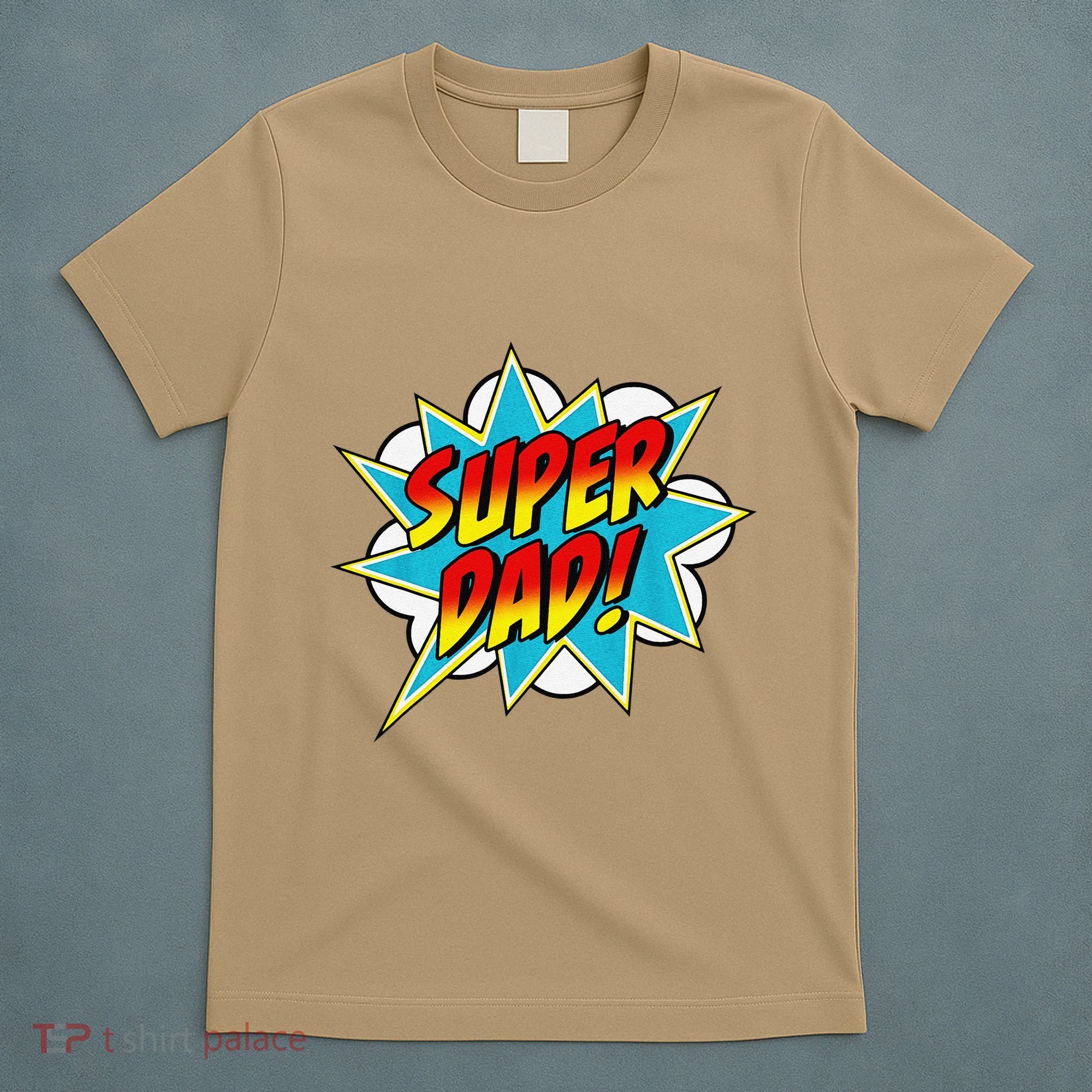 Super Dad Comic Book Superhero Fathers Day T-Shirt