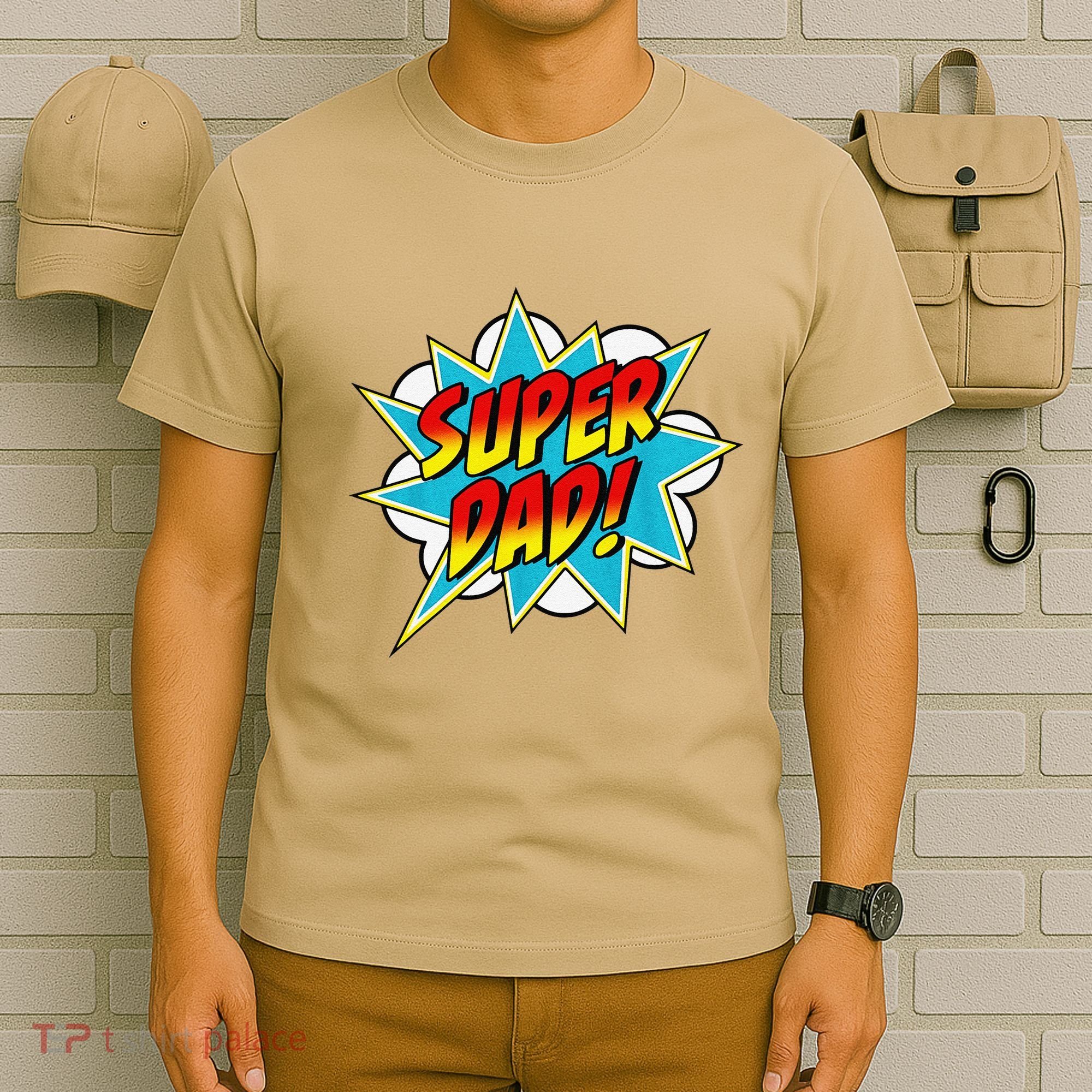 Super Dad Comic Book Superhero Fathers Day T-Shirt