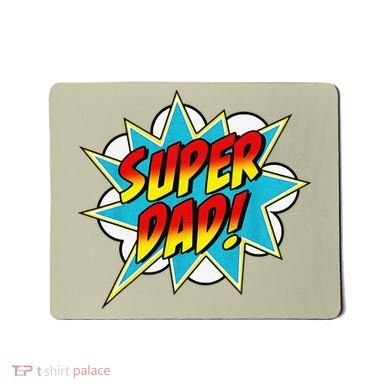 Super Dad Comic Book Superhero Fathers Day Mousepad