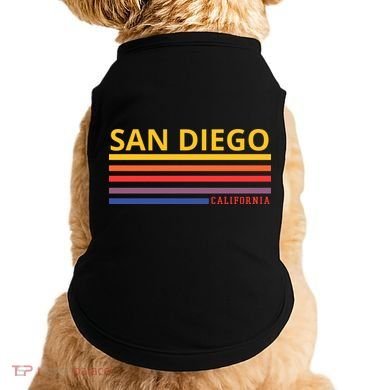 San Diego California Retro Doggie Tank